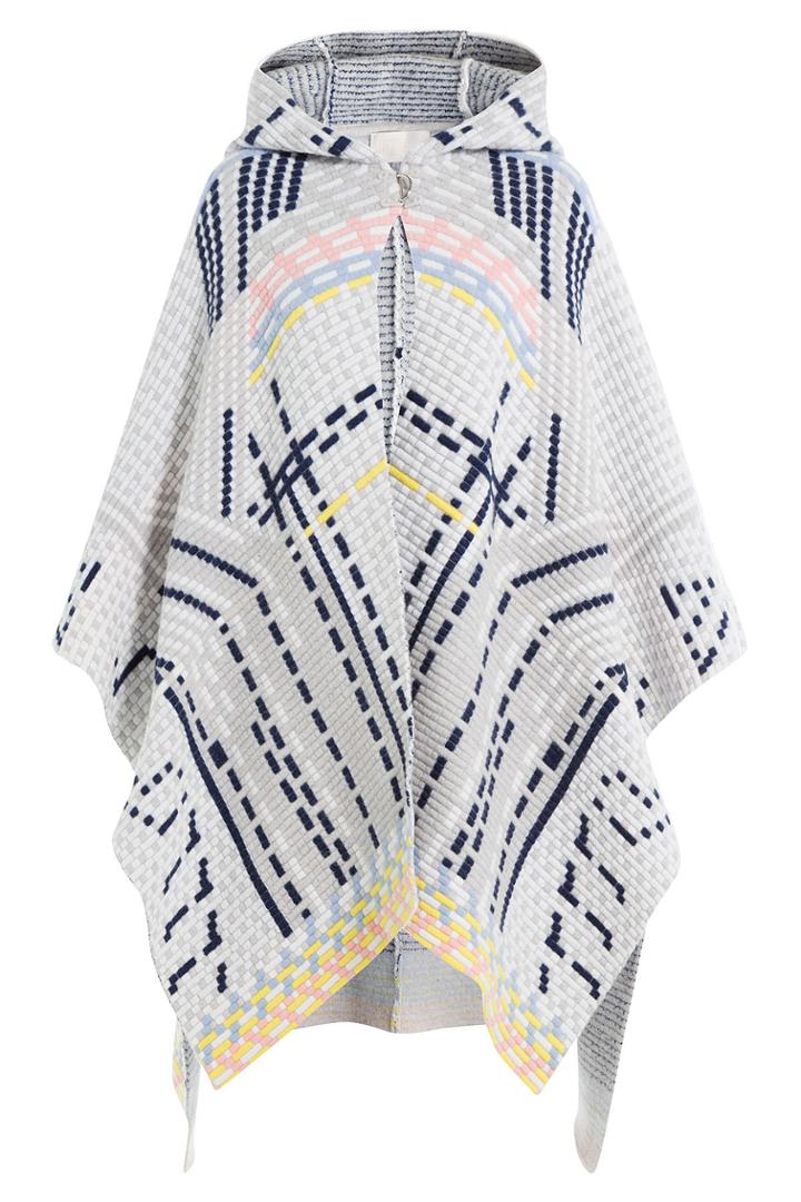 Peter Pilotto Peter Pilotto Wool Blend Cape With Angora - Grey