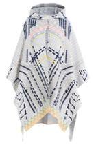 Peter Pilotto Peter Pilotto Wool Blend Cape With Angora - Grey