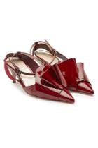 Delpozo Delpozo Origami Leather Kitten Heels
