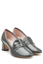 Repetto Repetto Patent Leather Block Heel Loafers - Grey