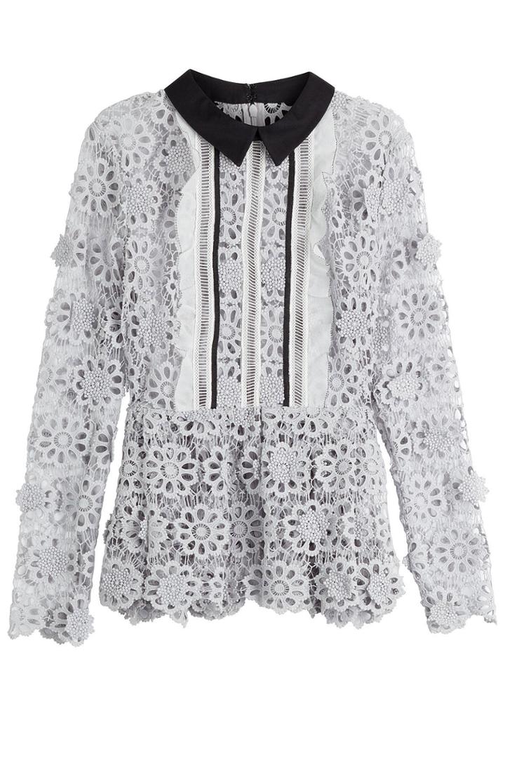 Self-portrait Self-portrait 3d Floral Guipure Top