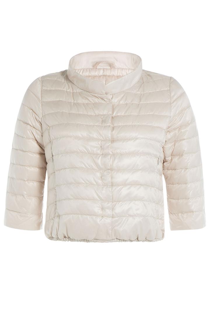 Duvetica Duvetica Cropped Sleeve Quilted Parka - Beige