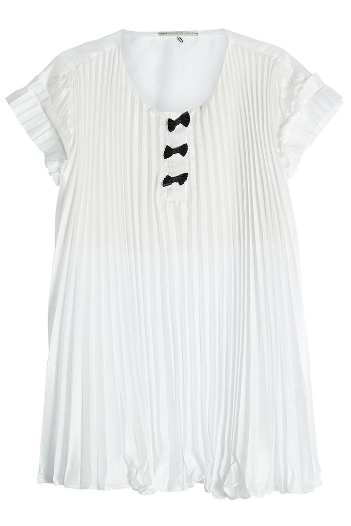 Marco De Vincenzo Marco De Vincenzo Pleated Crepe Top With Bows