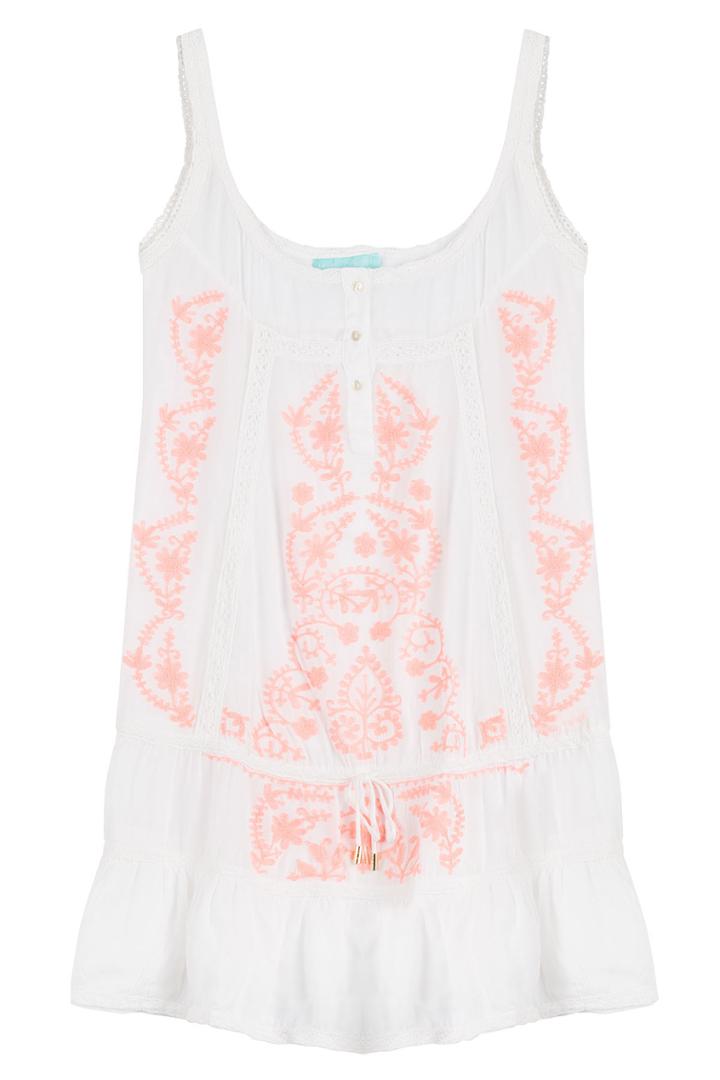Melissa Odabash Melissa Odabash Embroidered Tunic Dress - White