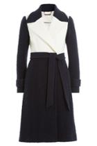 Diane Von Furstenberg Diane Von Furstenberg Two-tone Wool Coat