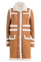 Carven Carven Sheepskin Coat With Shearling - Camel