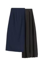 Maison Margiela Maison Margiela Two-tone Asymmetric Silk Skirt