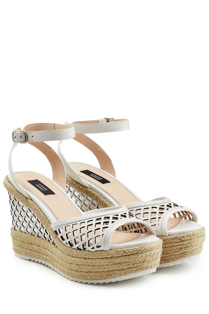 Steffen Schraut Steffen Schraut Leather Wedges With Cut-out Detail - White
