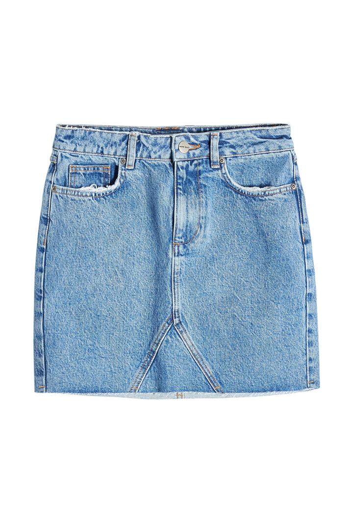 Anine Bing Anine Bing Cut-off Denim Mini Skirt