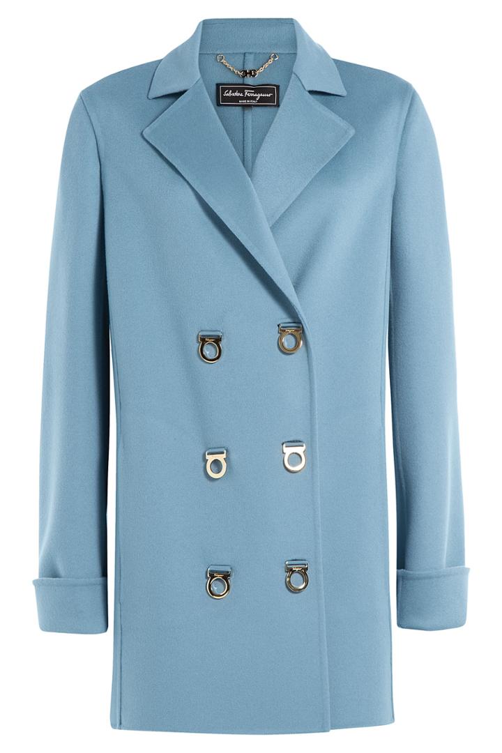 Salvatore Ferragamo Salvatore Ferragamo Wool Coat - Blue