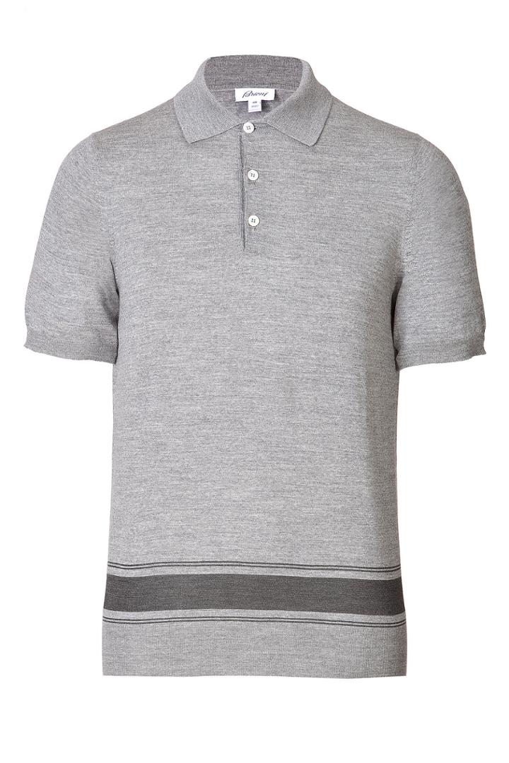 Brioni Brioni Wool-silk Polo Shirt