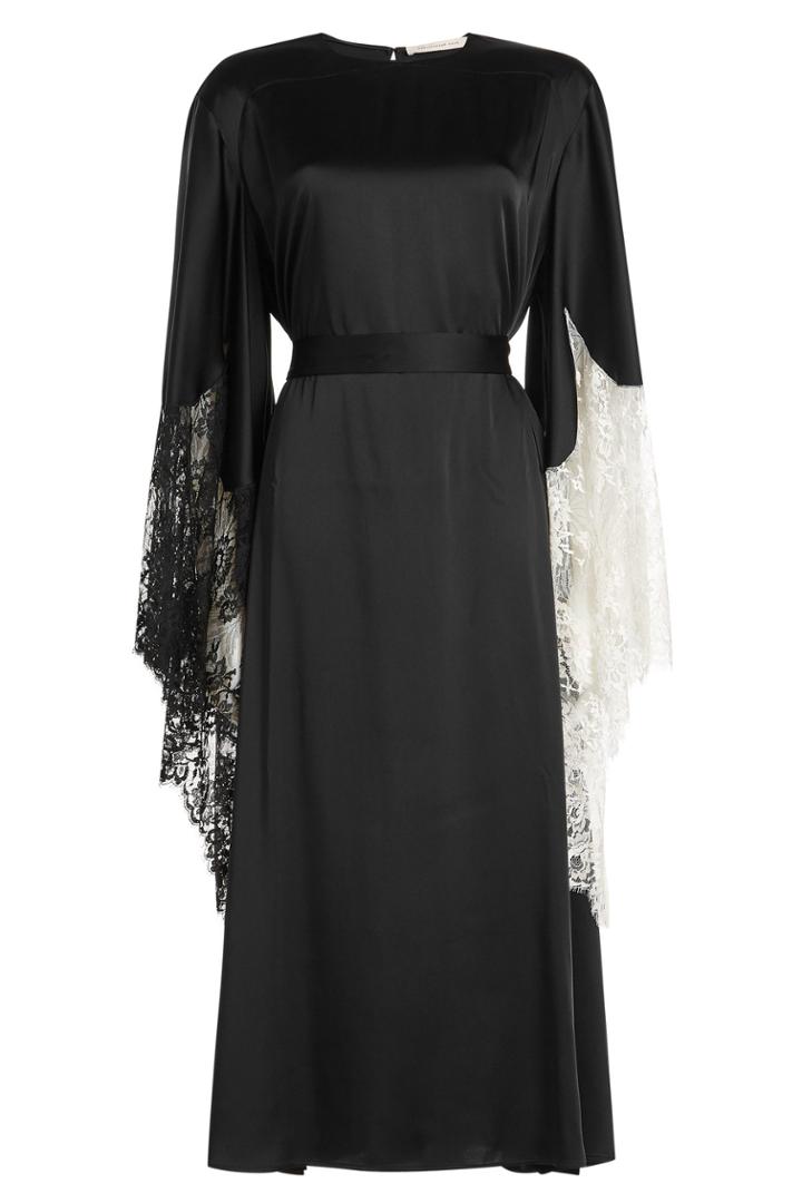 Christopher Kane Christopher Kane Satin Dress With Lace Trims