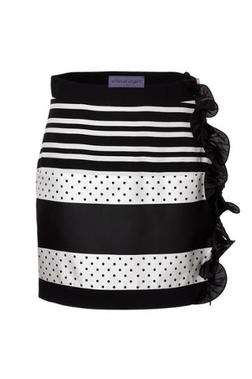 Emanuel Ungaro Emanuel Ungaro Striped Skirt With Ruffle Trim