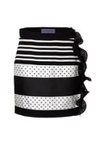 Emanuel Ungaro Emanuel Ungaro Striped Skirt With Ruffle Trim
