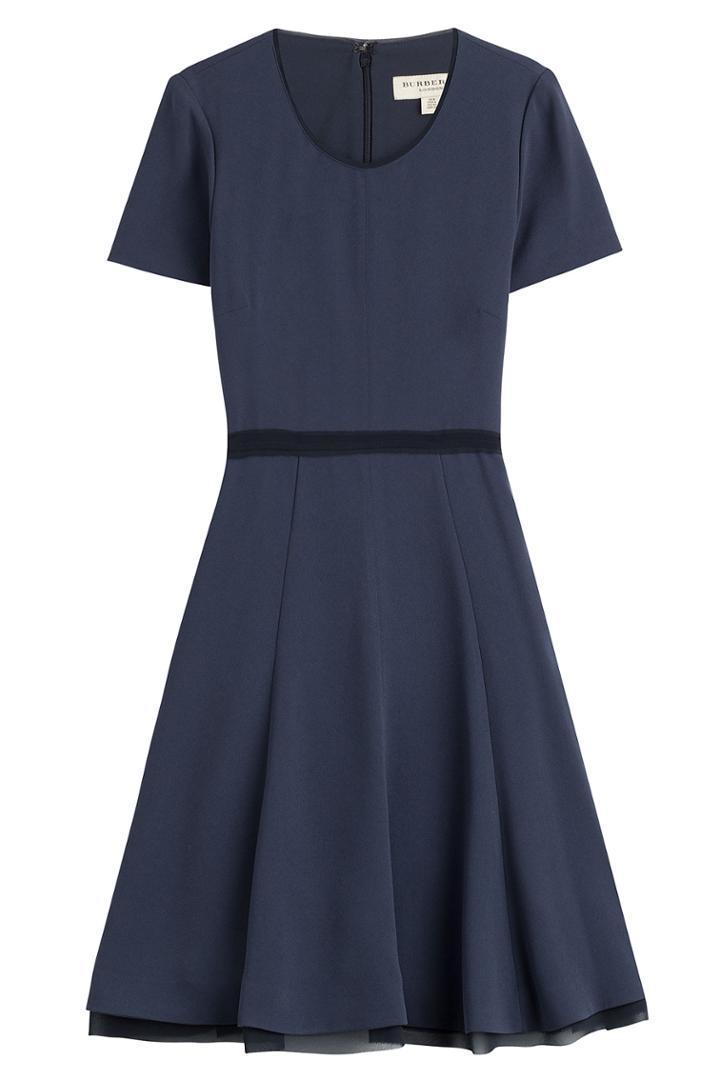 Burberry London Burberry London Flared Crepe Dress - Blue