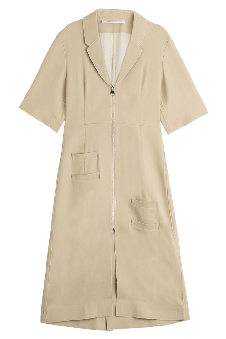 J.w. Anderson J.w. Anderson Zipped Wool Dress - Camel