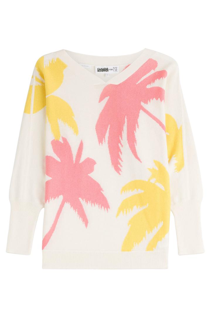 Claudia Schiffer For Tse Claudia Schiffer For Tse Cotton-cashmere-silk Pullover With Batwing Sleeves