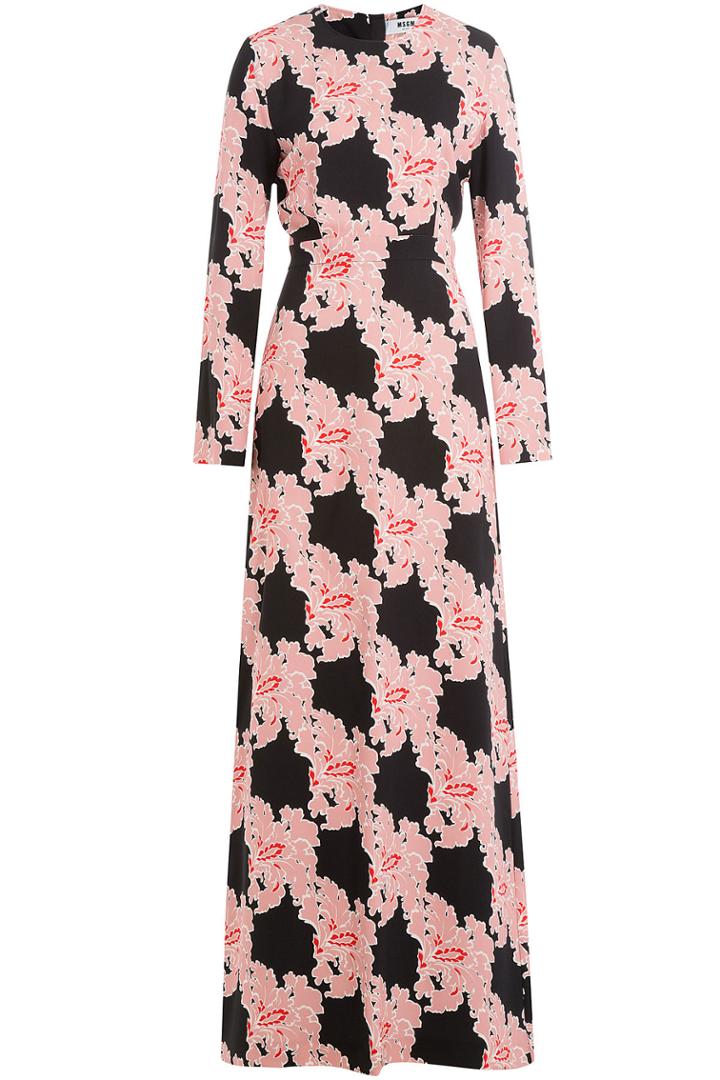 Msgm Msgm Printed Floor-length Dress - Florals