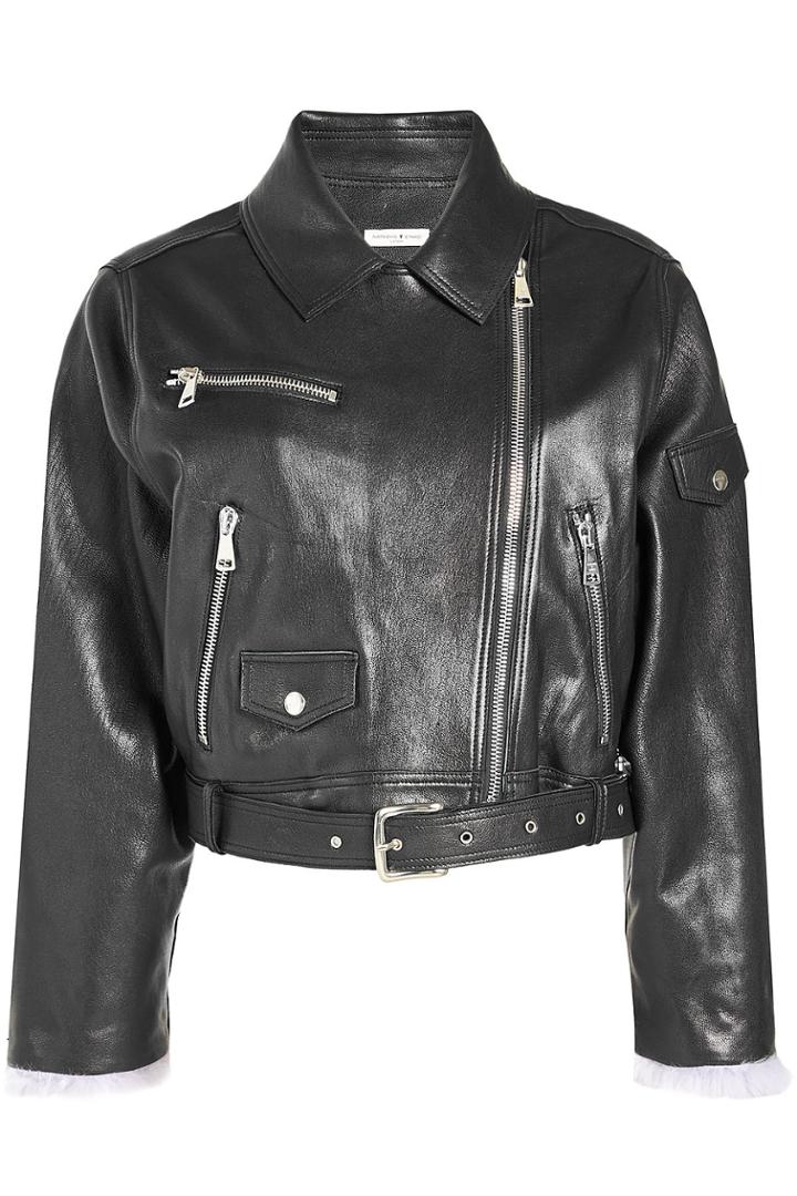 Natasha Zinko Natasha Zinko Leather Biker Jacket With Fur Lining