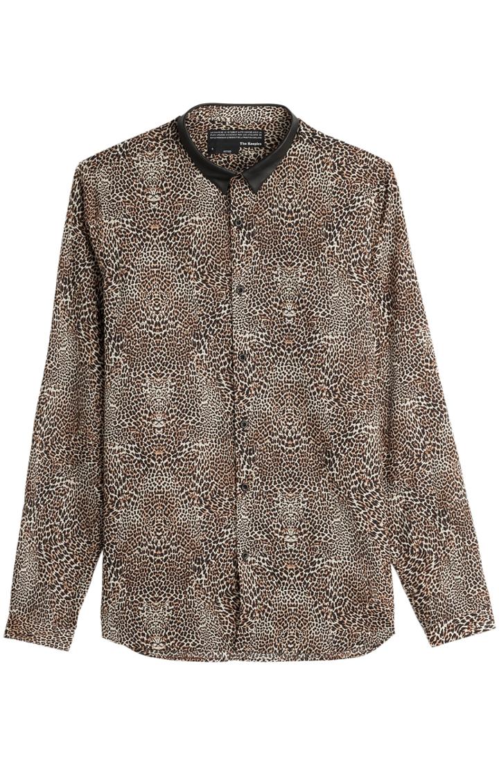 The Kooples Leopard Print Cotton Shirt