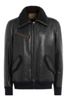 Golden Goose Golden Goose Leather Jacket With Shearling Trims