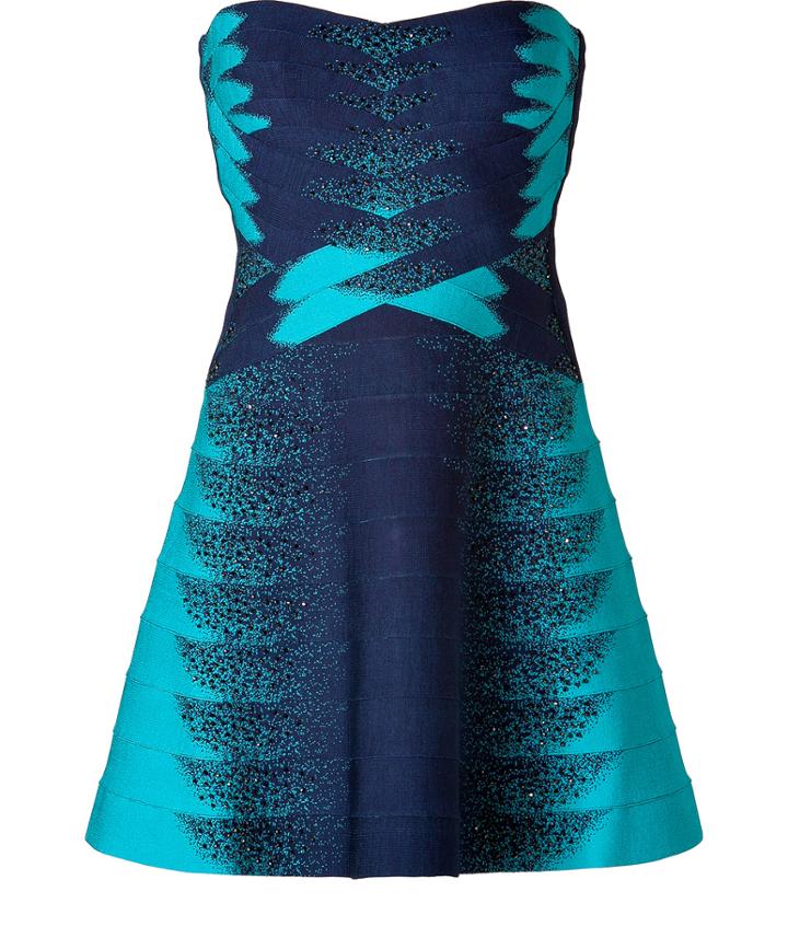 Herv? L?ger Allaire Strapless Dress
