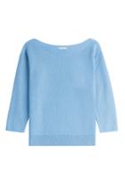 Malo Malo Cashmere Waffle Knit Pullover - Blue