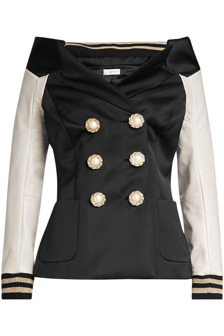 Faith Connexion Faith Connexion Blazer With Leather Sleeves