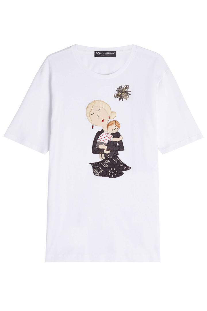 Dolce & Gabbana Dolce & Gabbana Embroidered Cotton T-shirt