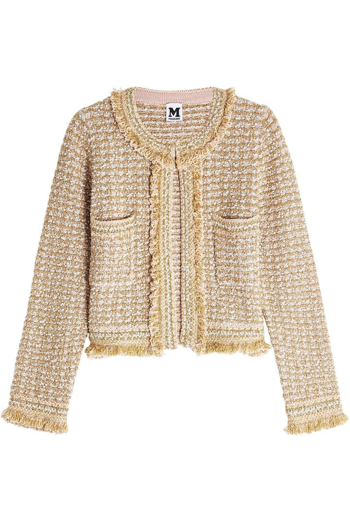 M Missoni M Missoni Knit Jacket With Wool, Cotton And Metallic Thread