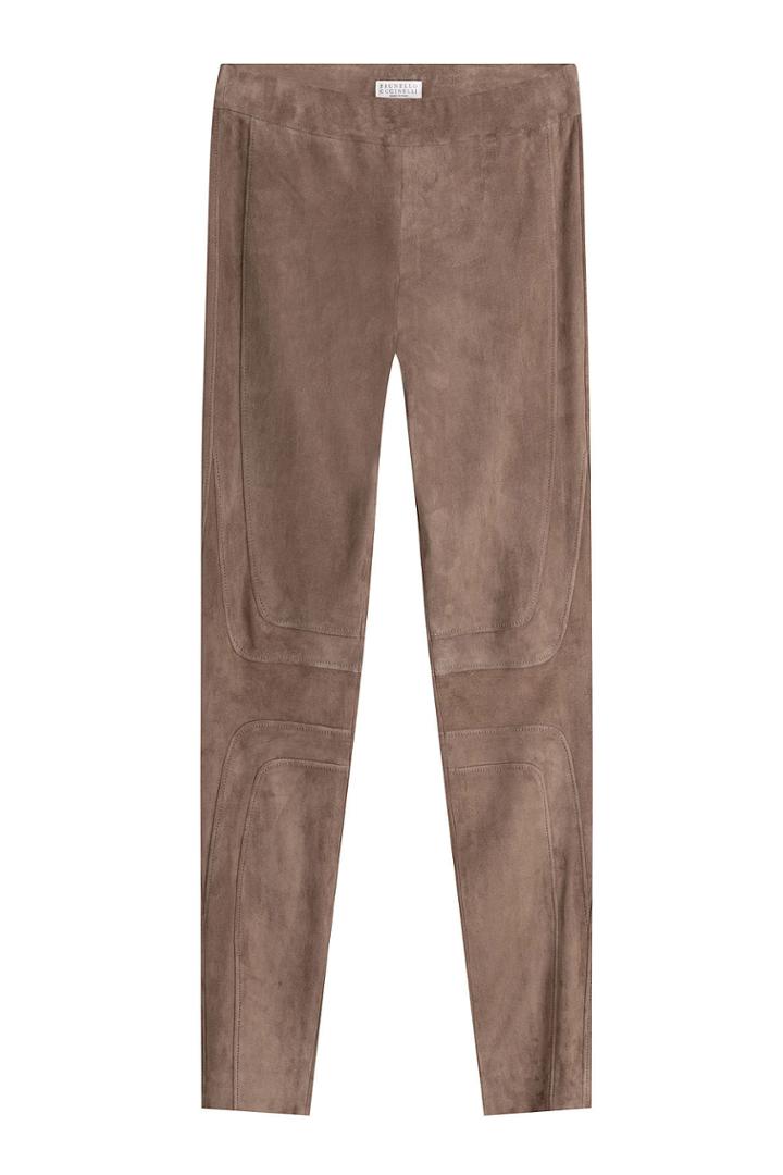 Brunello Cucinelli Brunello Cucinelli Suede Pants - Brown