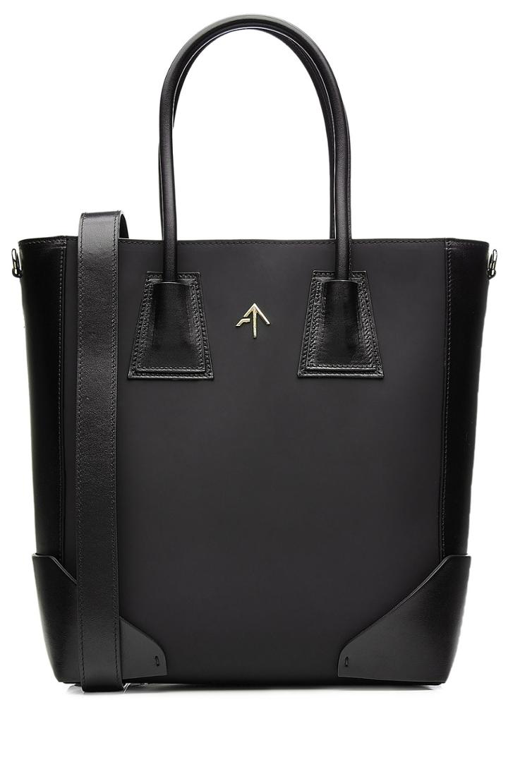 Manu Atelier Manu Atelier Leather Shopper Tote - Black