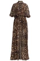 Roberto Cavalli Printed Silk Chiffon Maxi Dress