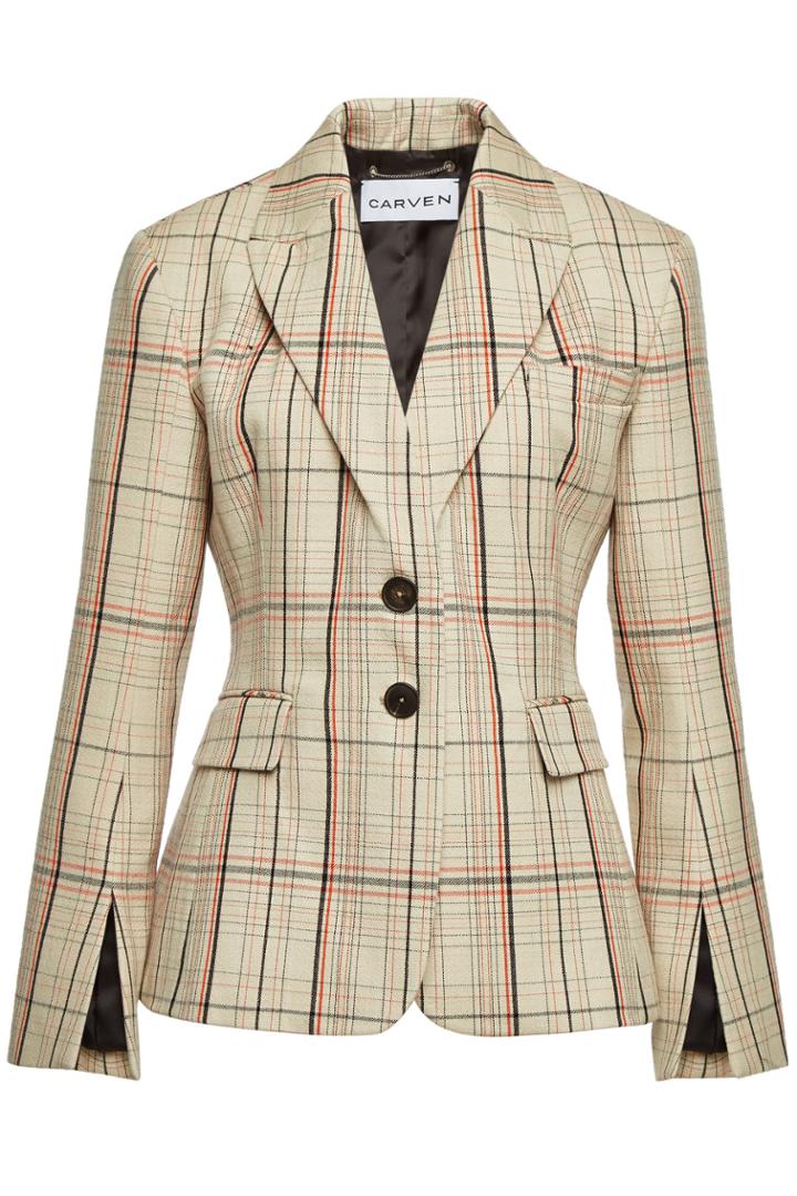 Carven Carven Printed Virgin Wool Blazer