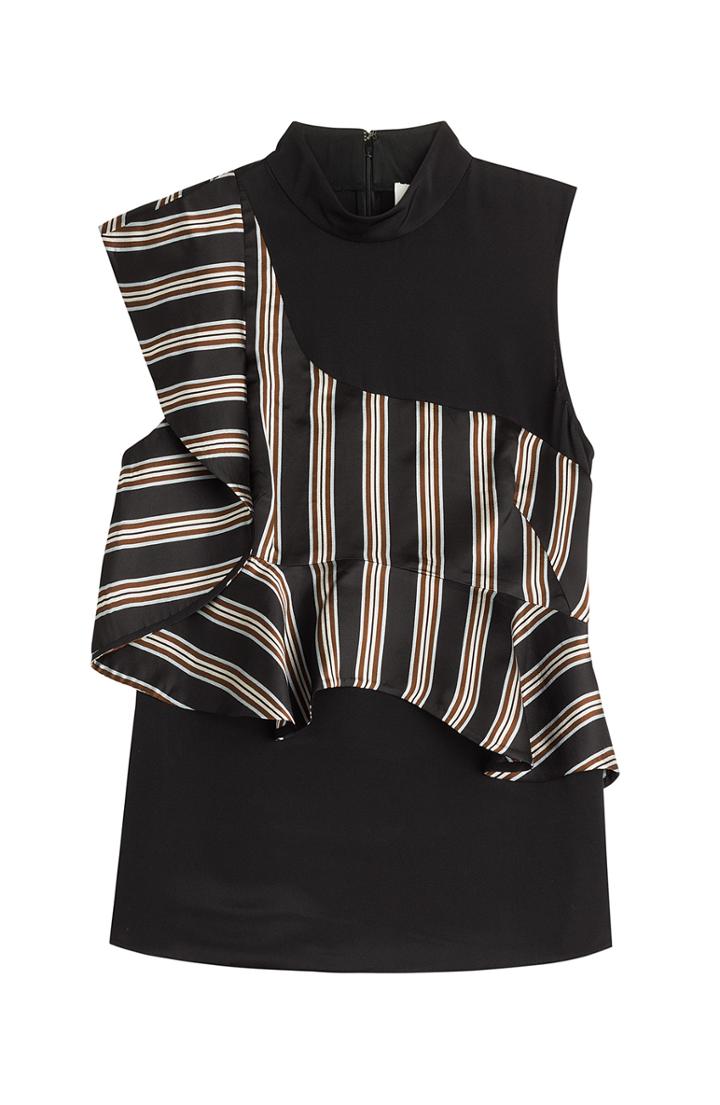 3.1 Phillip Lim Silk Sleeveless Blouse With Ruffles