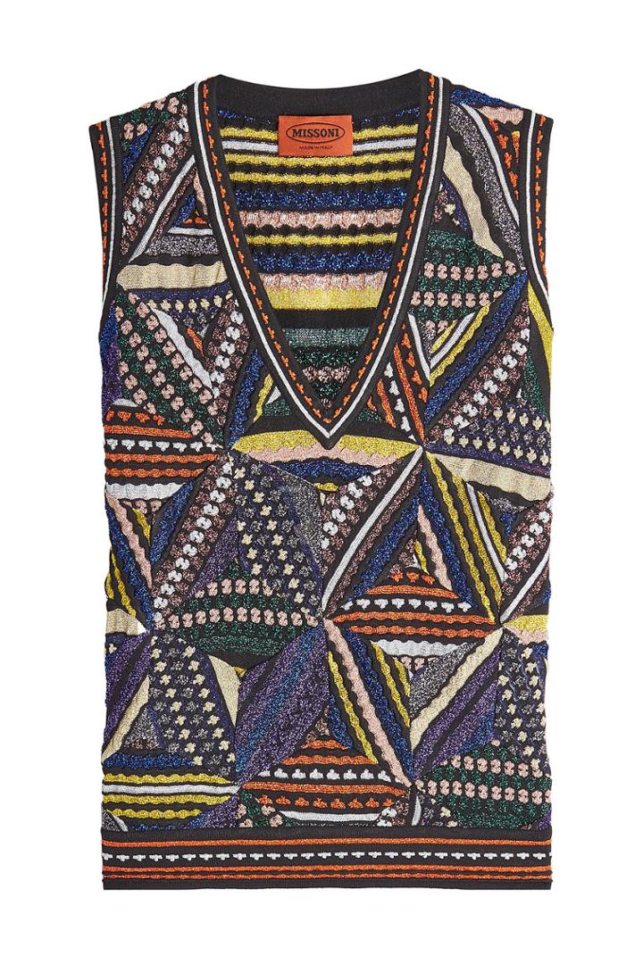 Missoni Missoni Knit Sleeveless Top With Metallic Thread