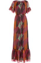 Diane Von Furstenberg Silk Chiffon Maxi Dress