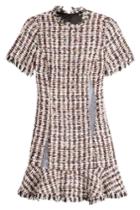 Sandy Liang Sandy Liang Tweed Dress With Mesh Inserts
