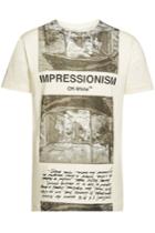 Off-white Off-white Cotton Newspaper Short Sleeve Slim Tee