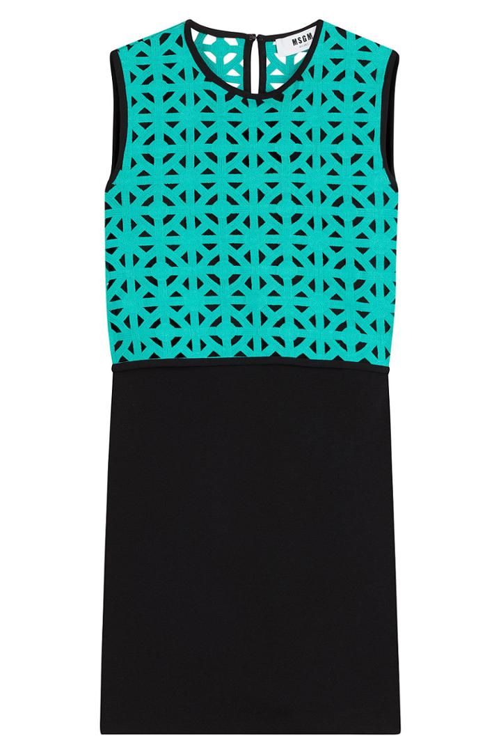 Msgm Msgm Cotton Sheath Dress With Crochet Top