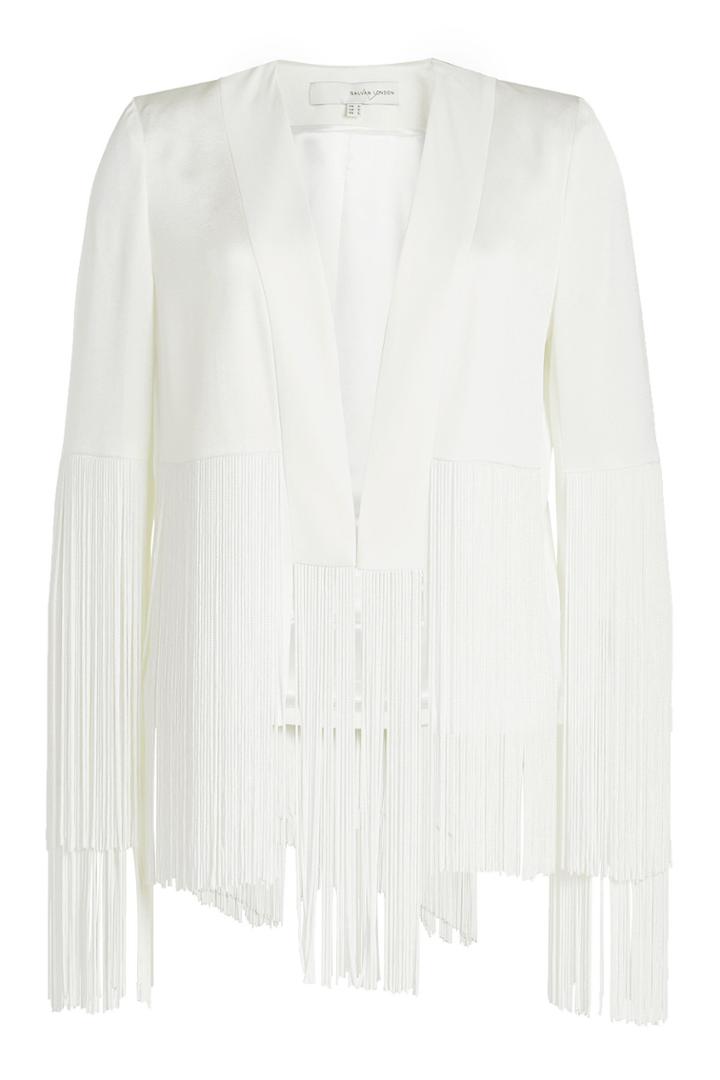 Galvan Galvan Fringed Satin Jacket