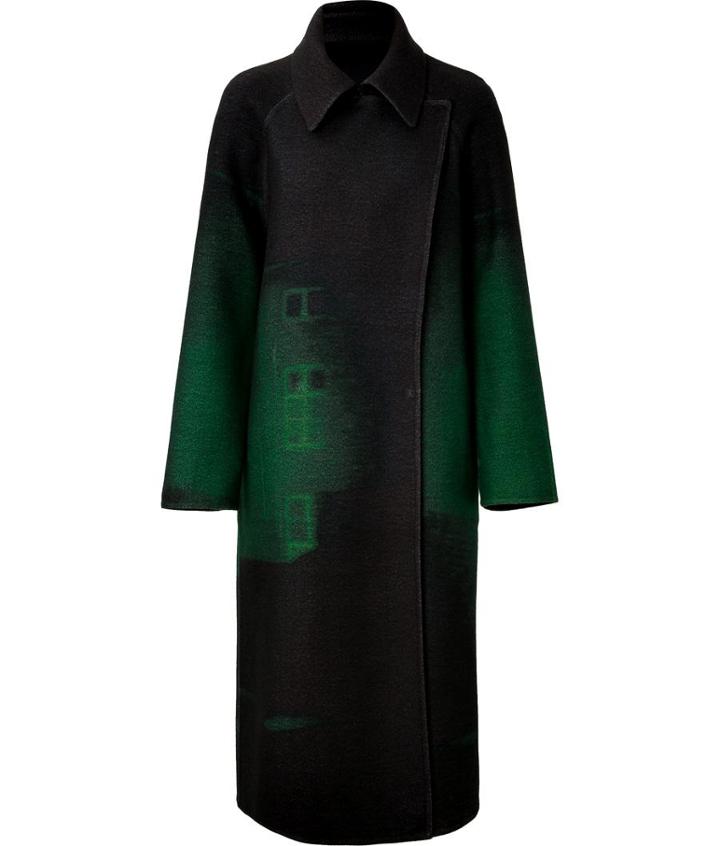 Akris Printed Wool Coat