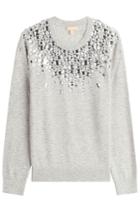Michael Kors Michael Kors Embellished Cashmere Pullover - Grey