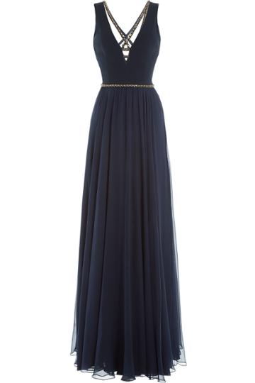 Jenny Packham Jenny Packham Floor Length Gown With Embellishment - Blue