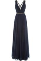 Jenny Packham Jenny Packham Floor Length Gown With Embellishment - Blue