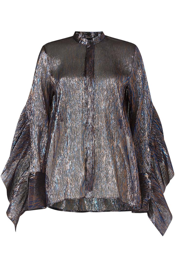 Petar Petrov Petar Petrov Evan Silk Bouse With Metallic Thread