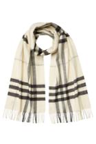 Burberry Shoes & Accessories Burberry Shoes & Accessories Printed Cashmere Scarf - White