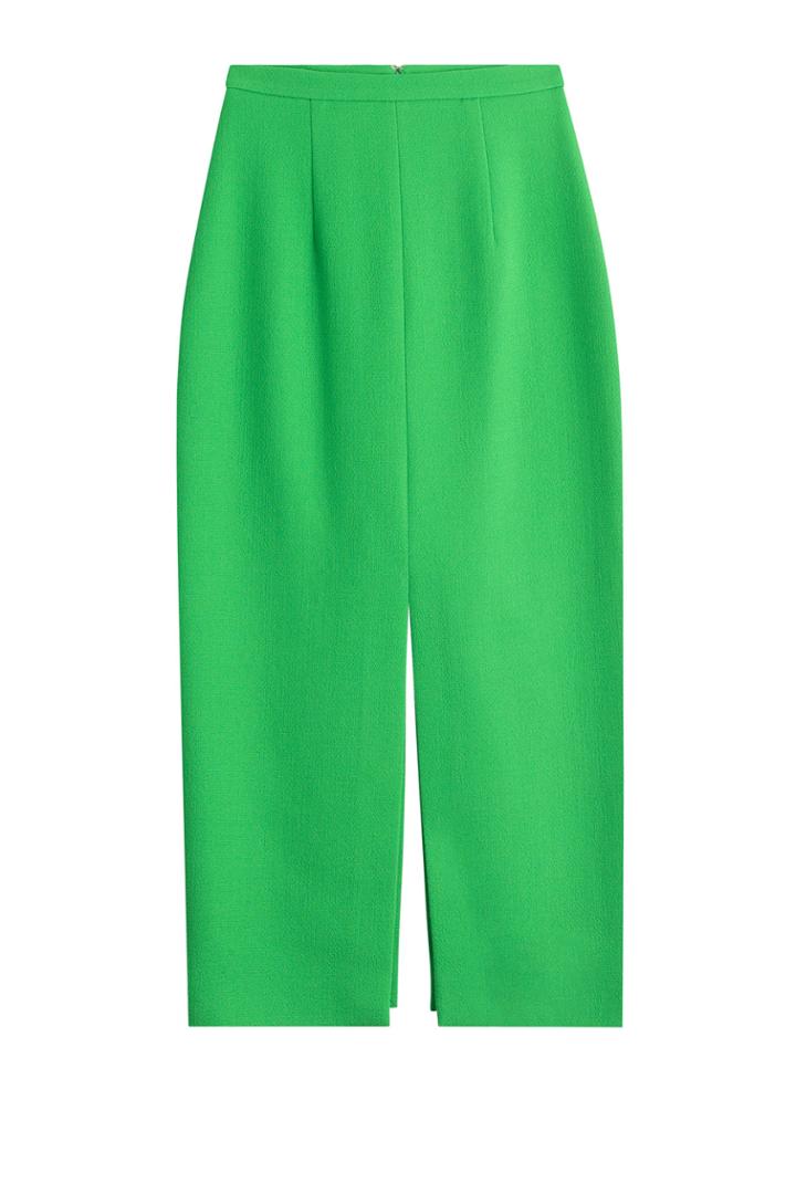 Marco De Vincenzo Marco De Vincenzo Wool Crepe Pencil Skirt - Green