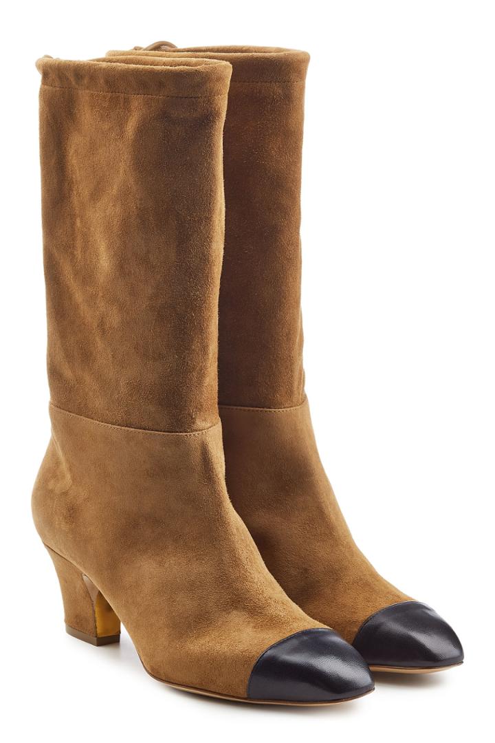 Rupert Sanderson Rupert Sanderson Suede Boots With Leather Toes