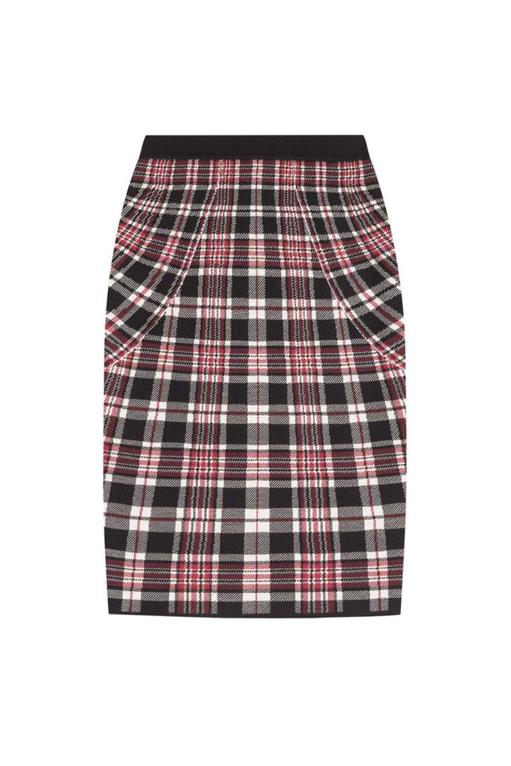 Alexander Mcqueen Alexander Mcqueen Checked Wool Skirt - Multicolor